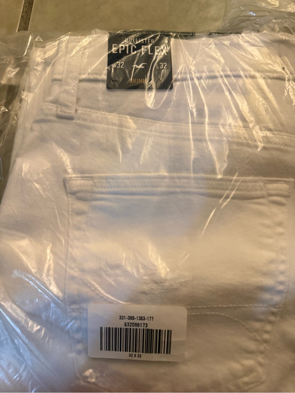Hollister White Skinny Epic Flex Jeans